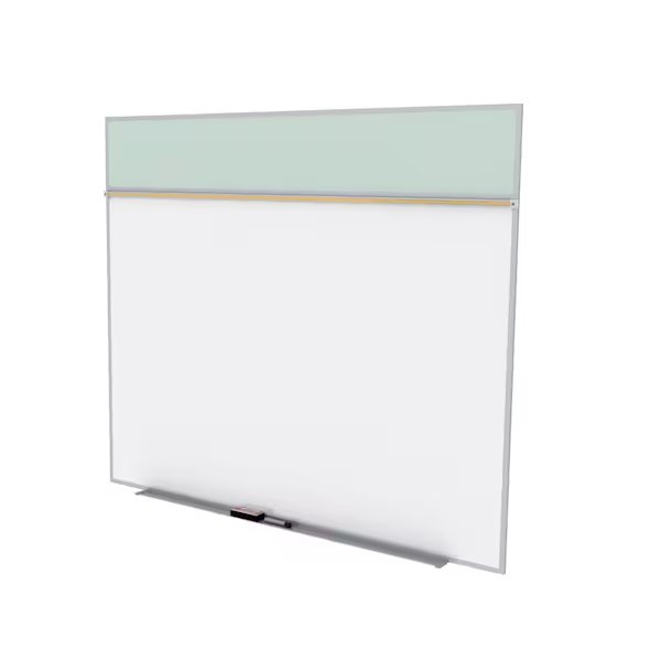 Bulletin/Whiteboard Combination 5x6 ft., Silver, Ghent, Mfr#: SPC56A-V-193